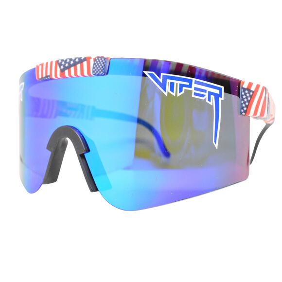 Pit Viper American Flag Youth Shield Sunglasses -LENSES GOOD/FRAMES VERY GOOD - Picture 1 of 11